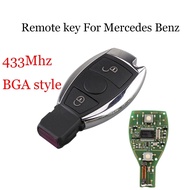 2Buttons 433Mhz Smart Remote Key Keyless Fob For Mercedes BENZ A E S G CLK SLK ML 2000+ NEC&BGA styl