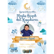 Video Kad Jemputan Majlis Aqiqah  | Video Invitation Digital Card | IG & FB post | Music + Effect