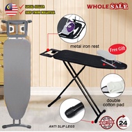 Folding Ironing Board with Iron Rest Household Iron Board Adjustable Height Sturdy Legs / Papan Seterika