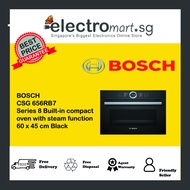 BOSCH CSG 656RB7 Series 8 Built-in compact  oven with steam function  60 x 45 cm Black