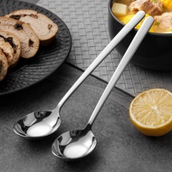 Flat-tipped sharp spoon, 316 stainless steel spoon, rice mixing spoon, long-handled soup spoon