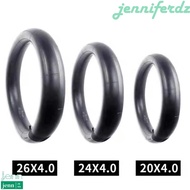 JENNIFERDZ Beach Bicycle Tube, 20x3.0 20x4.0 24x3.0 24x4.0 Bike Inner Tube, Bicycle Accessories Blac