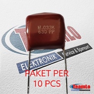 AYO!! paket per 10 pcs kapasitor 333/630v atau 0,033uf/650v atau