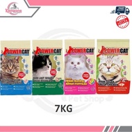 Power Cat 7kg Dry Cat Food(Ikan Laut/ Tuna/ Ayam/ Kitten)&amp; BulusKu 7Kg