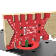 One Set Woodworking Height Gauge, Aluminum Dovetail Jig Tenon Caliper Metric And Imperial Card Gauge