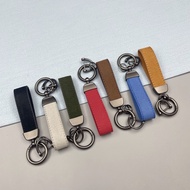 Suede Car Keychain Hardware Anti-Lost Keyring Ring Embossable Leather Keychain 11.7