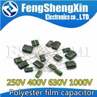 1000pcs Polyester film capacitor 250V 400V 630V 1000V 1nF 10nF 100nF 2E222J 2E223J 2E104J 2J102J 2J1