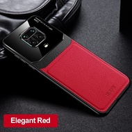 Case Kulit Glass Premium Xiaomi Redmi Note 9 / Redmi Note 9 Pro - Merah, Redmi Note 9