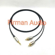 Original Canare L2B2AT Cable 4mtr Jack 3.5mm Stereo Male To 2 RCA Male