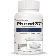 Phent37 (1 Bottle - 60 Speckled Tablets) - Advanced Phenylethylamine HCL Dietary Nutraceutical, Prem