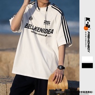 [K-2] BEKN STUDIO Number 25 Casual Sports Racing Style Loose Short T Sleeve Top Wear Couple Dropped 