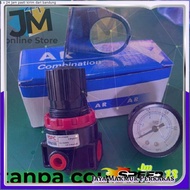 air regulator AR2000 + COUPLER SET// manometer kompressor/spray gun alat untuk mengatur pngeluaran a