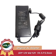 Genuine SOY 12V 6A 7A Switching Adapter Charger SOY-1200600 SOY-1200700 72W 84W Power Supply 5.5*2.5