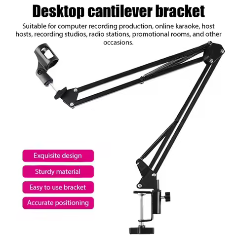 Professional Flexible Desktop Microphone Hanging Stand Adjustable Boom Scissor Arm Stand for Podcast