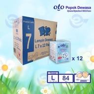 OTO Popok Dewasa Adult Diapers model Lem Perekat ukuran L isi 7 pcs x 12 ( 84 s )