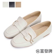 Fufa Shoes [Fufa Brand] Light Fashion Metal Buckle Loafers Brand Casual Women's Made In Taiwan Low-H