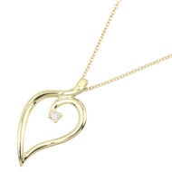 【二手】Tiffany & Co.) 葉形心形項鍊，1顆鑽石，頸圍41.5厘米，18K黃金，鑽石葉形心形項鍊，1顆鑽石