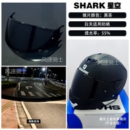 Shark หมวกกันน็อค Starry Sky Spartan เลนส์คาร์บอนไฟเบอร์ปีกขนาดใหญ่สไตล์แว่นตาขี่รถจักรยานยนต์ Shark