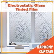 Electrostatic Glass Film Tinted Cermin Frosted Privacy Sliding Tingkap Dapur Asrama Pejabat Bilik RE