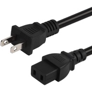 8FT/2.5Meter Nema 1-15P to IEC 320 C9 Power Cord, SJTW 16AWG 2C USA 2-Prong Male Cable