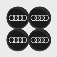 4pcs Set of Wheel Center Caps Stickers Car Hub Covers for Audi S RS A3 A4 B8 A6 A5 Q5 A7 - Multiple 