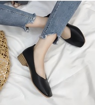Soft synthetic simple OL style cover low heels shoes