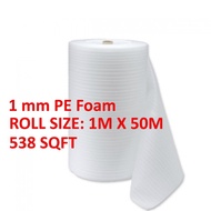 PE FOAM ROLL/ 1M X 50M X 1MM (T) 538 SQFT