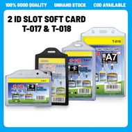 10PCS Double Sided Jelly ID Case ID Holder ID Protector Vertical Horizontal T-017 / T-018