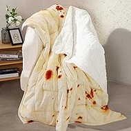 Aemicion Burrito Weighted Blanket for Adults,15lbs 48x72in,Soft Sherpa Washable Weighted Blanket Twi