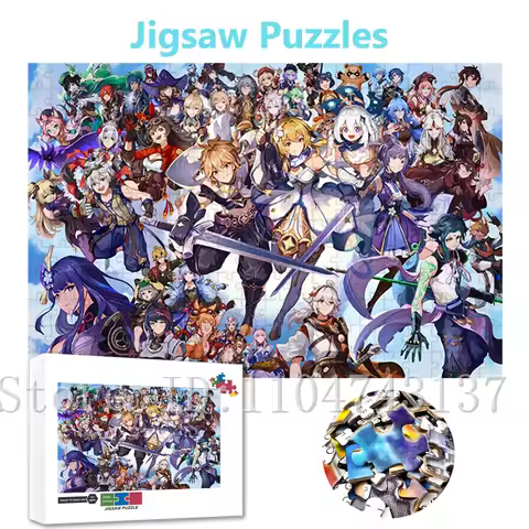Genshin Impact Characters Puzzles for Adults Children Handmade Toys & Hobbies Anime Jigsaw Puzzles U
