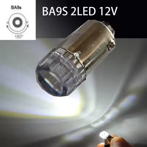 2PCS BA9S LED Bulb White 53 57 293 BA9 64111 1891 1895 T4W LED Bulbs for Car Interior Dome Map Door 