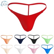 Mens Thong Slimfit Style Solid Color Bikini Breathable G-string Low Waist