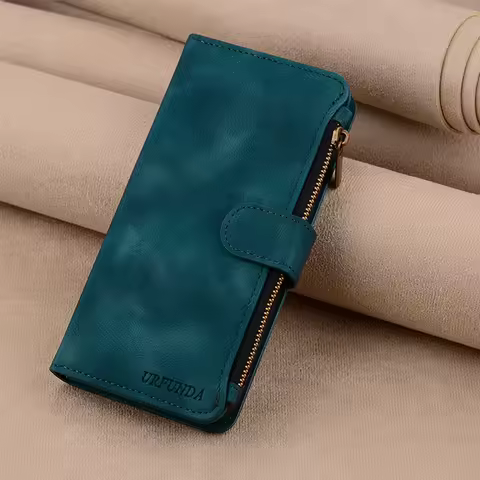 Zipper Wallet Case For ZTE Blade V30 V40 Vita V50 Design V60 5G 20 Smart Axon 30 40 Ultra Pro 50 60 