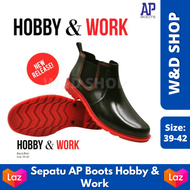 Sepatu AP Hobby N Work Boots untuk Kerja By AP BOOT Pendek Pvc Waterproof - Sepatu Kerja Pria - Fash