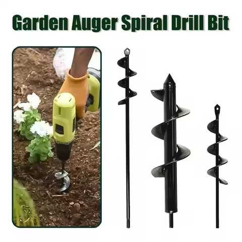 Garden Auger Spiral Drill Bit Hex Shaft Auger High Quality Yard Gardening Bedding Planting Post Hole