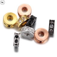 SK Copper Micro-Inlaid Zircon Spacer Bead Bracelet diy Jewelry Accessories