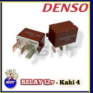 Relay 12v kaki 4 Denso coklat