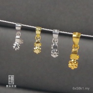 Small Gold 18k Thin Pendant Sunflower Seeds Plum Jade Buckle Yi Jade Buckle Buckle Buckle Buckle Han