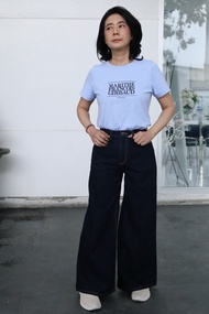 TBY Jeans กางเกงยีนส์ผู้หญิง ผ้าไม่ยืดผู้หญิง ขาใหญ่ เอวสูงกระเป๋าหลังขวาปักY (T3223)