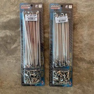 ซี่ลวดสแตนเลส osaki หน้า-หลัง 9/10x157, 184 คู่ละ1,100บาท