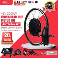 ♕Electric Bike Conversion Kit 20-29 Inch 700C eBIKE Conversion Kit 48V 2000W Front Rear Gearless Hub