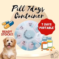 【Millionspet.co】Pill Storage Box 7 days Portable Pill Box Detachable Medicine Box Kotak Ubat Medicin