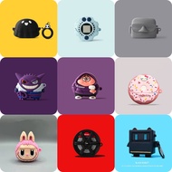 Baseus BP1 Pro Case headphone Case Personality Gengh Robot Grey Stone Pattern