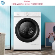 Youpin Midea 10KG Washing Drying All-in-One Machine MD100V11D Washing Machine Fully Automatic Household Frequency Conversion Drum gift&amp;Midea 10KG 洗烘一体机 MD100V11D