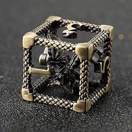 Metal DND Dice Set 7 Hollow 3D Dragon DND Dice Hollow Polyhedron Dice D20 D12 D10 D% D8 D6 D4 for Du