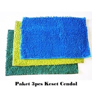 Home-Klik Cendol Doormat Package of 3 Pcs High Quality Microfiber - Cendol Doormat - random color