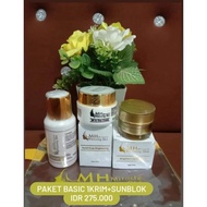 MH Miracle Whitening Skin Paket Basic 1 Cream 1 Sunblock 1 Serum BPOM