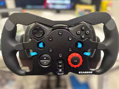 Universal F1/GT Steering Wheel Rim with Injection-Molded Grips, Compatible with Logitech G29 & G923