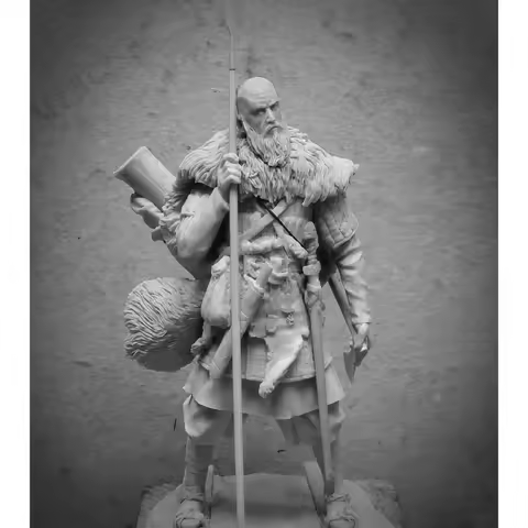 75mm resin unpainted model kit, Scandinavian Skier unassembled and unpainted GK, BK666