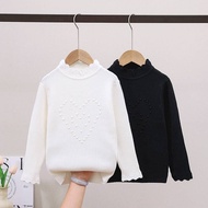 Autumn and Winter Ruffled Jacquard Sweater Western Style Warm Inner Wear Autumn and Winter Ruffled J